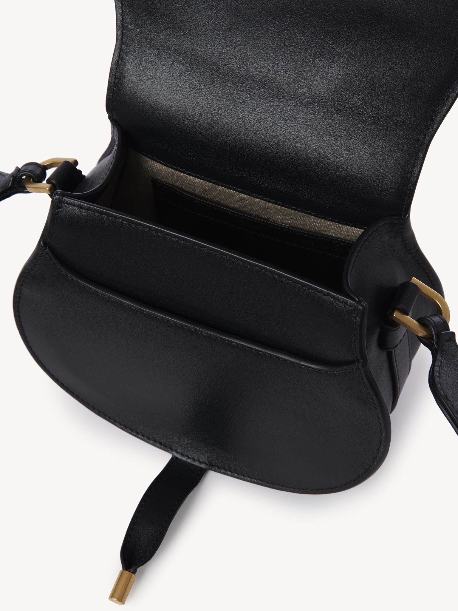 Petit sac porté épaule Marcie en cuir - Black & Stars