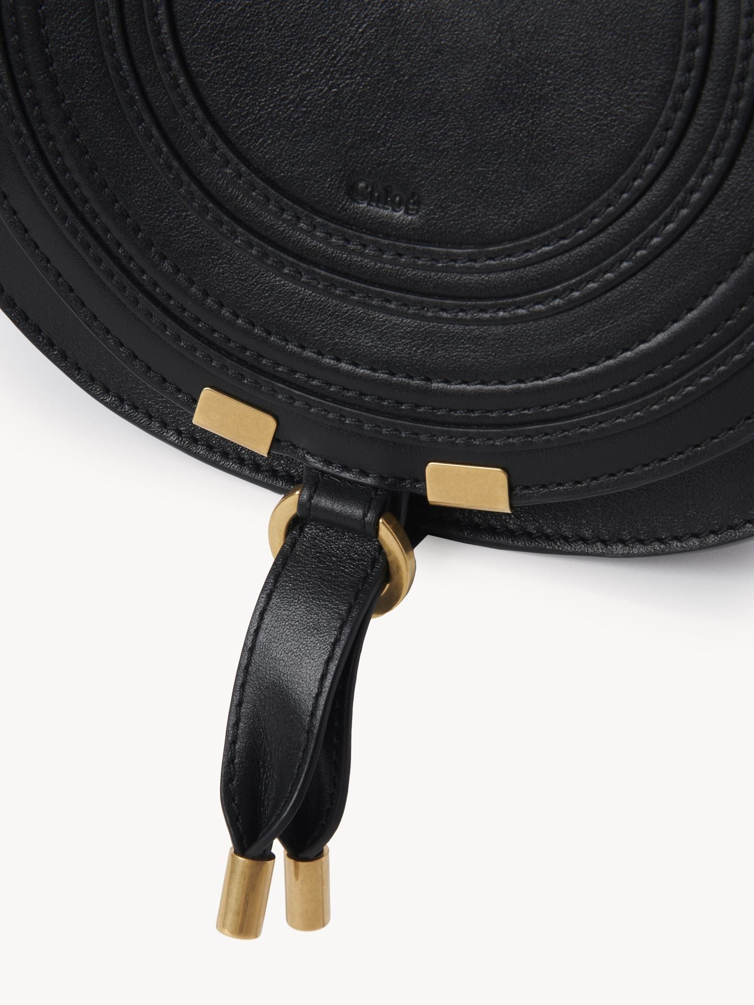 Petit sac porté épaule Marcie en cuir - Black & Stars