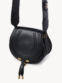 Petit sac porté épaule Marcie en cuir - Black & Stars