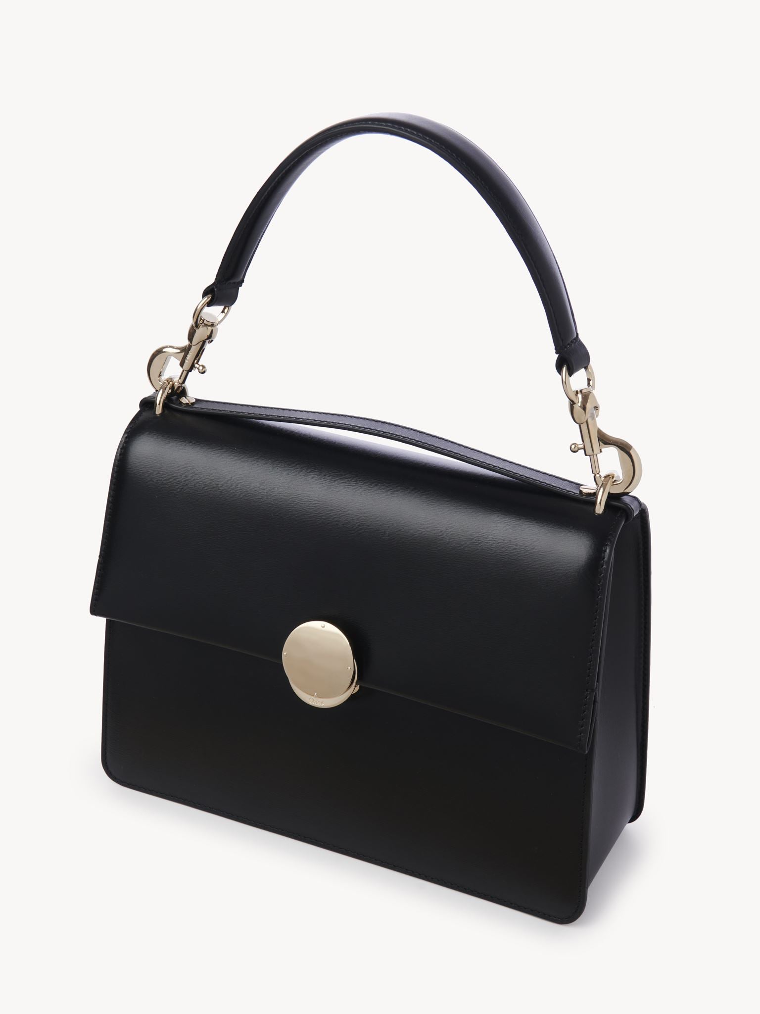 Sac moyen à rabat Penelope en cuir - Black