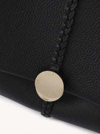 Grand sac souple porté épaule Penelope en cuir - Black