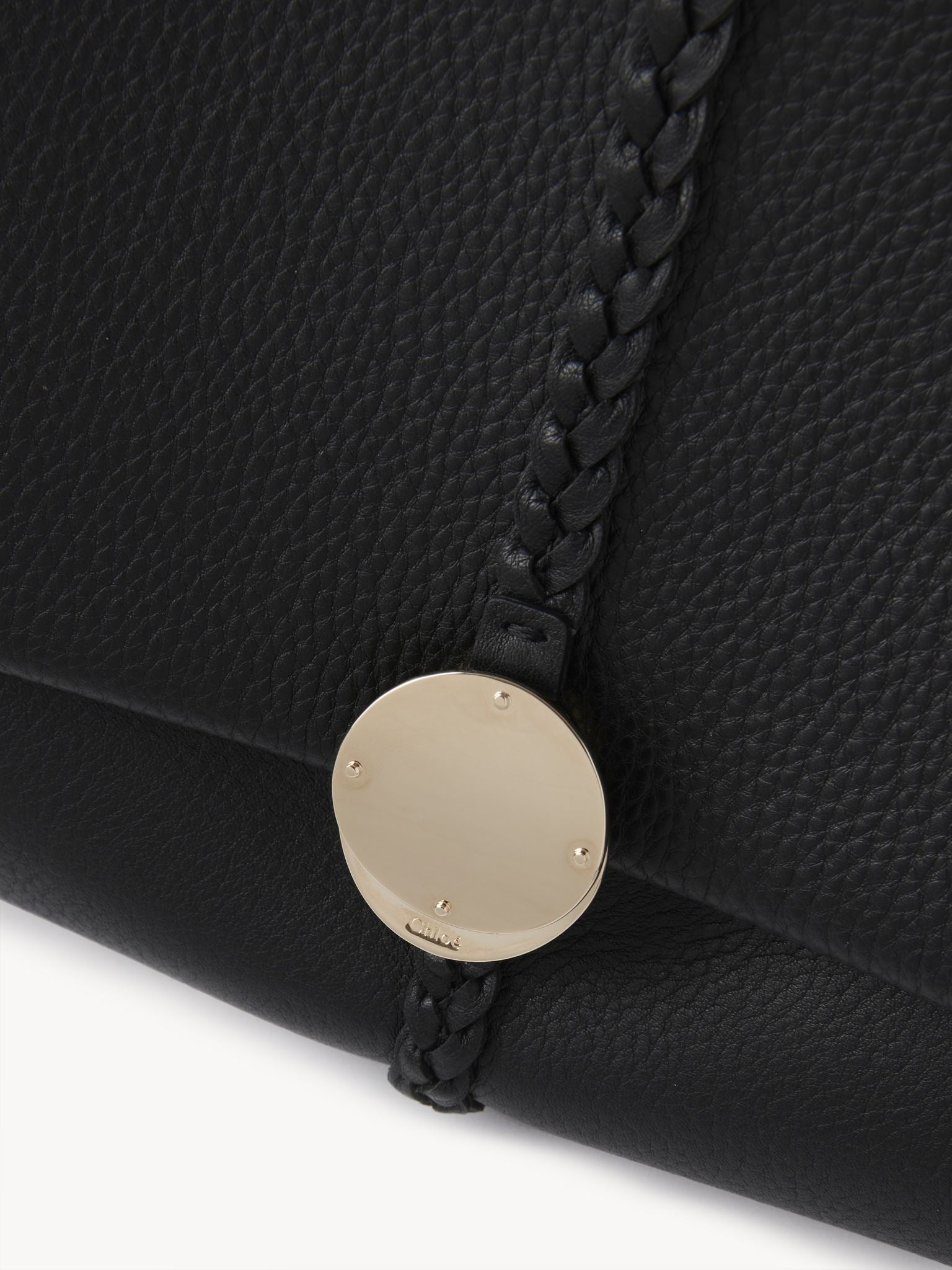 Grand sac souple porté épaule Penelope en cuir - Black