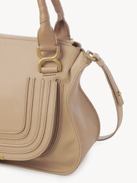 Sac double porté Marcie en cuir - Milky Brown