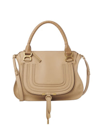 Sac double porté Marcie en cuir - Milky Brown