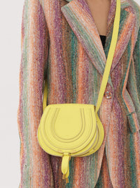 Petit sac porté épaule Marcie en cuir - Jonquille Jaune