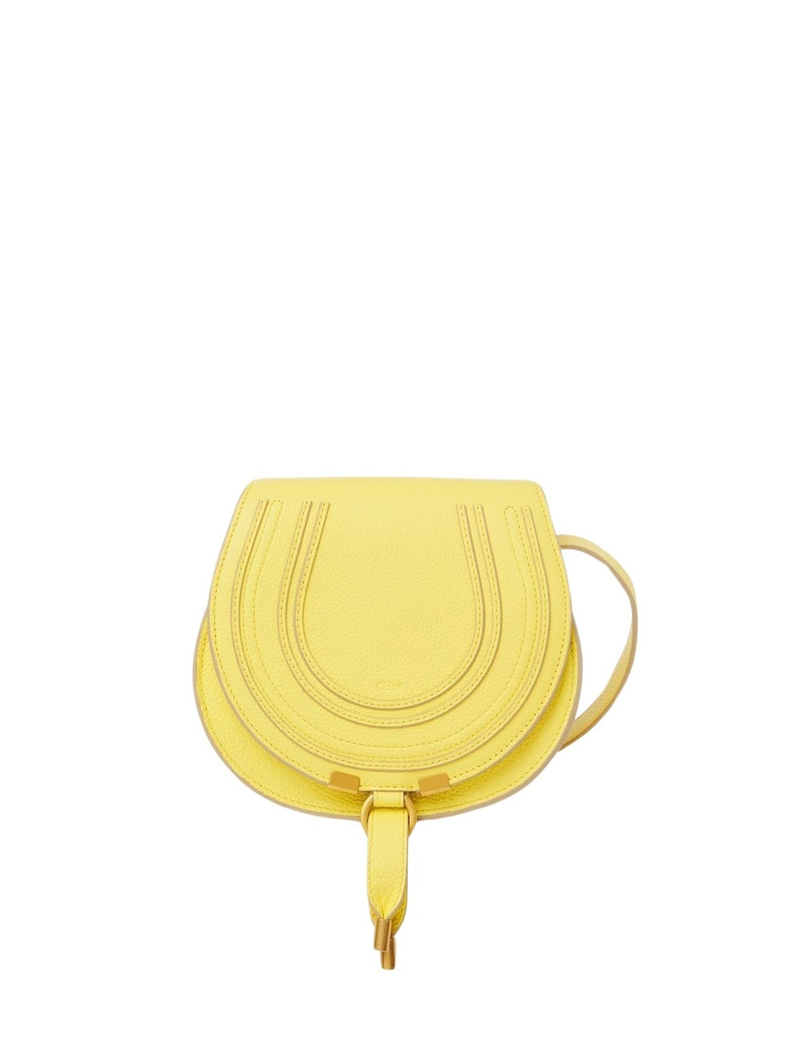 Petit sac porté épaule Marcie en cuir - Jonquille Jaune