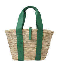 Grand sac panier Chloé Sense en feuille de palmier - Vert Pop