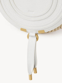 Sac panier rond porté épaule Marcie en cuir - White
