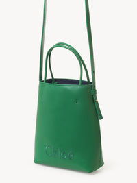 Mini sac cabas Chloé Sense en cuir - Vert Pop