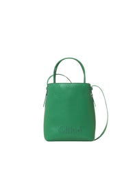 Mini sac cabas Chloé Sense en cuir - Vert Pop