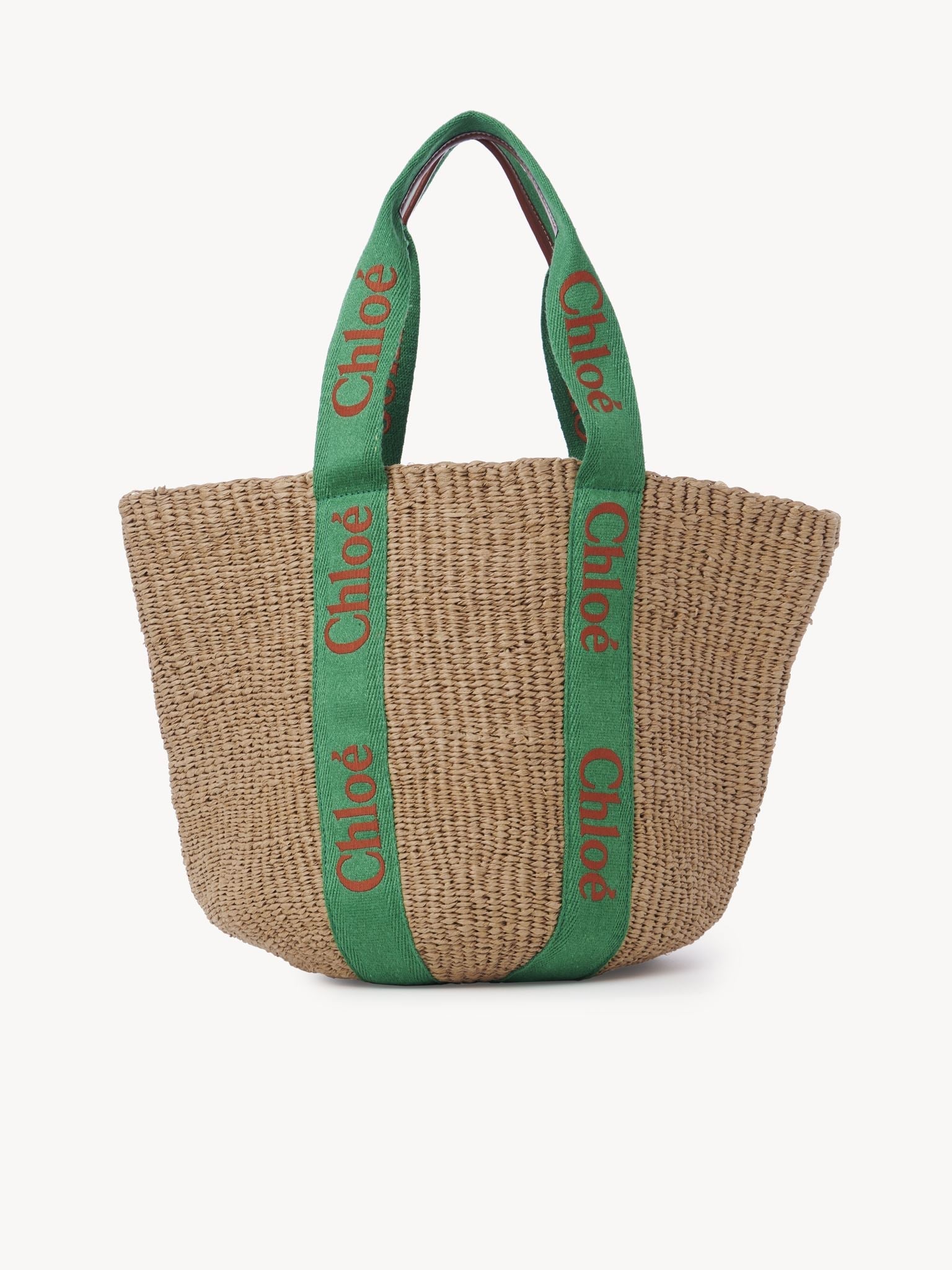 Grand sac panier Woody - Vert Orange