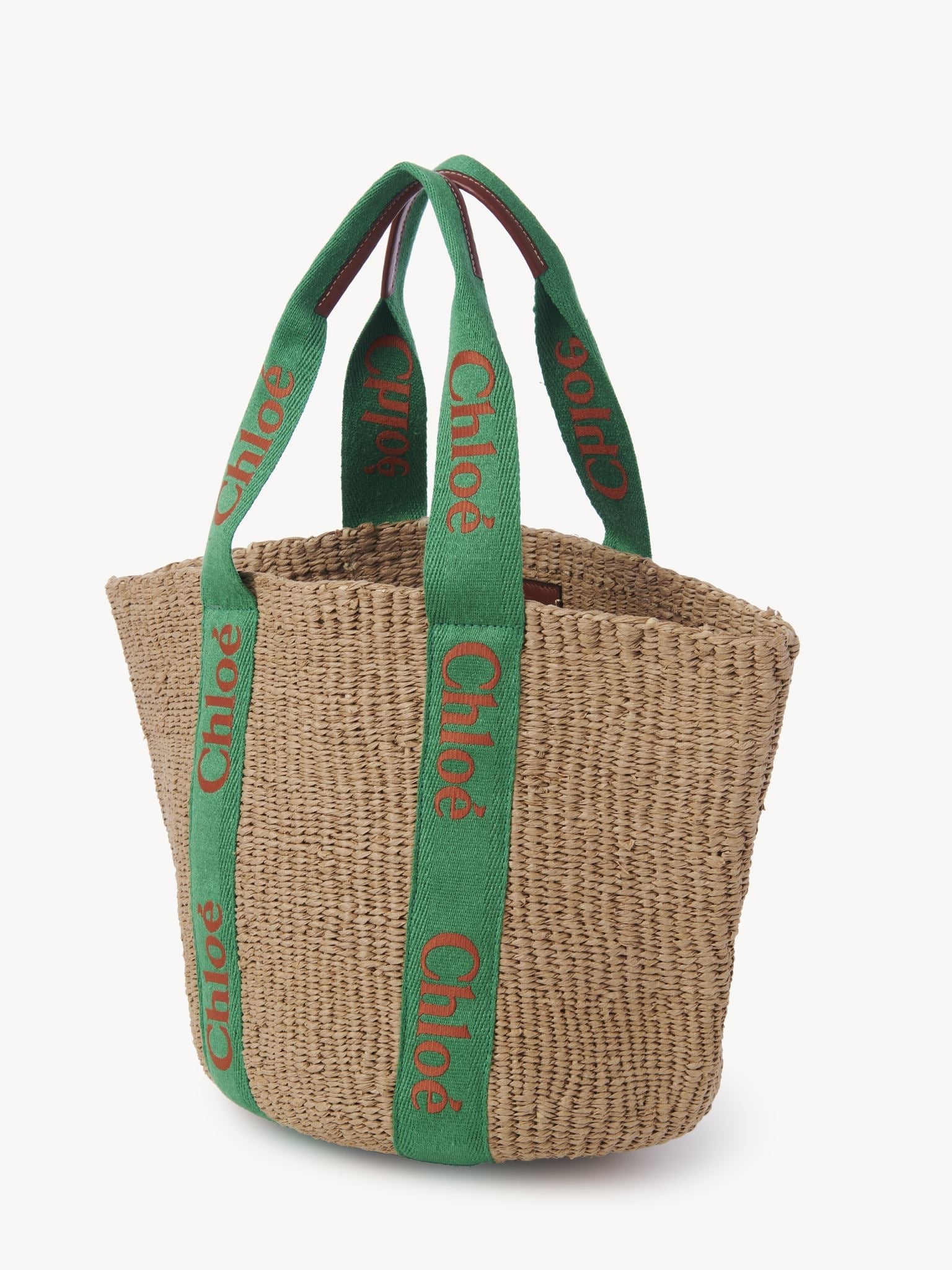Grand sac panier Woody - Vert Orange