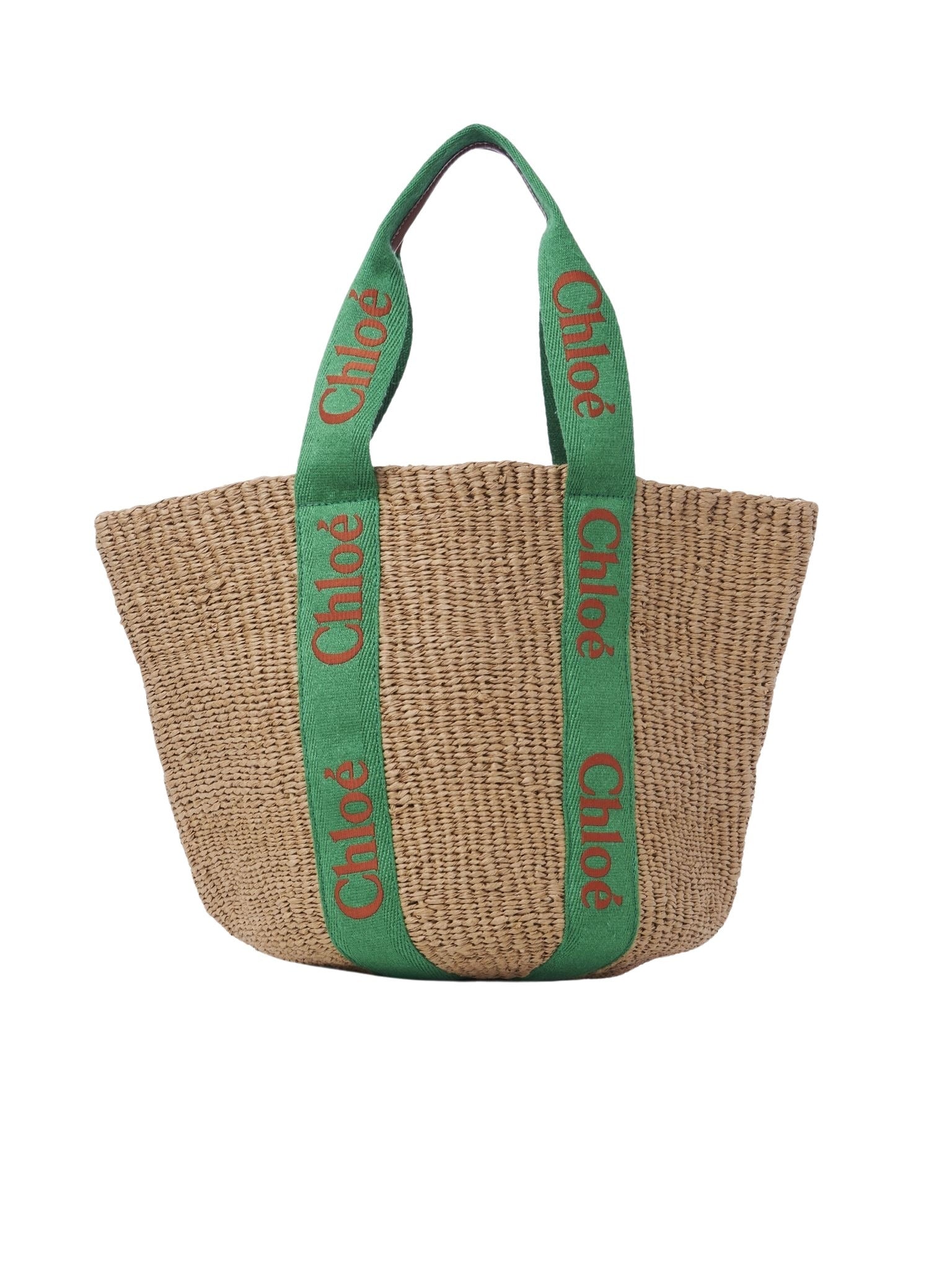 Grand sac panier Woody - Vert Orange
