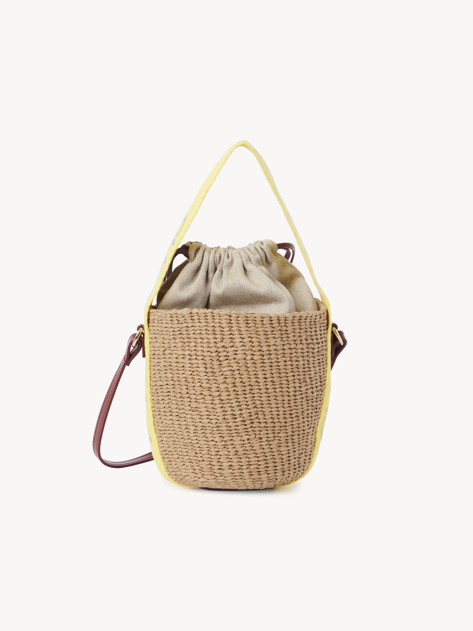 Petit sac panier Woody - Yellow & Beige