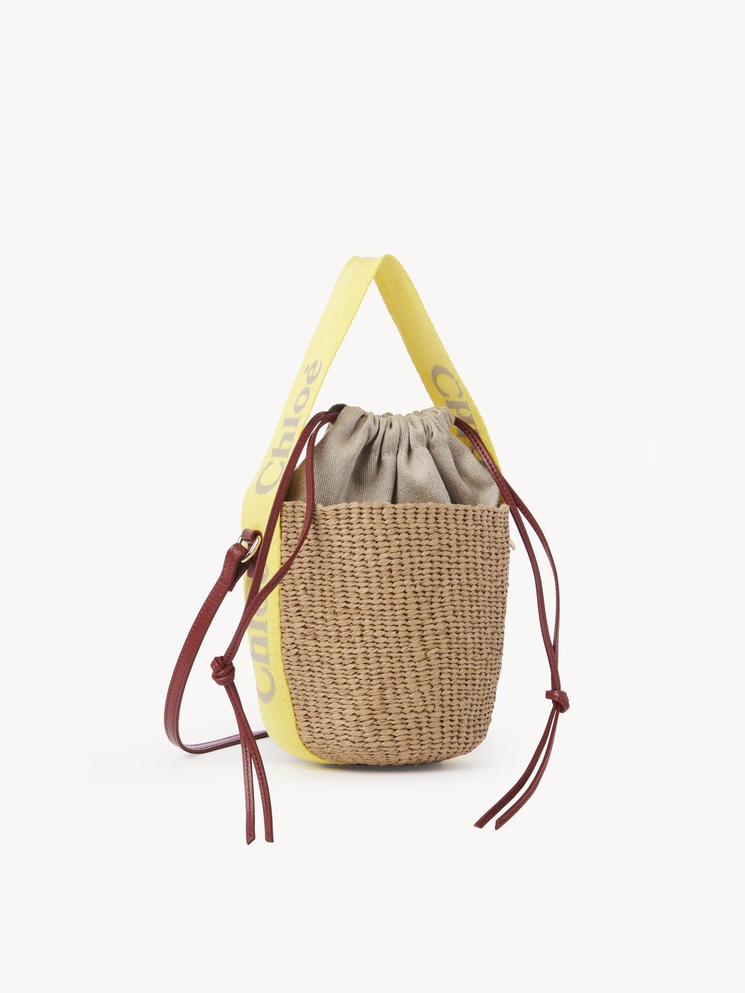 Petit sac panier Woody - Yellow & Beige