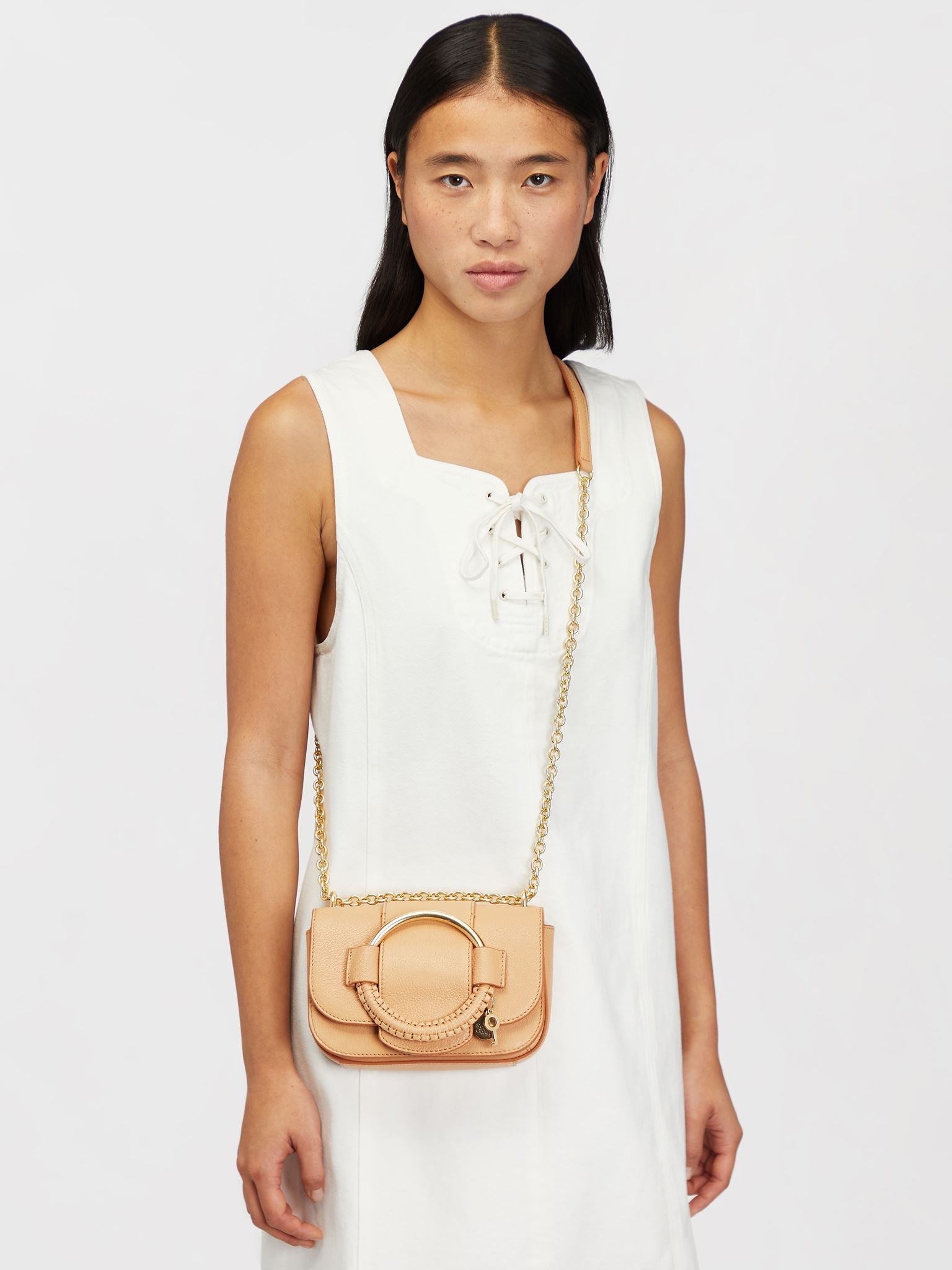 Sac chaîne Hana en cuir - Smooth Tan
