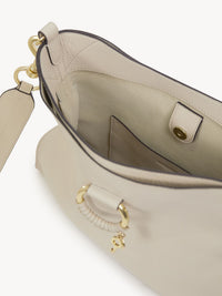 Petit sac Joan à anse en cuir - Beige Ciment