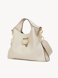 Petit sac Joan à anse en cuir - Beige Ciment