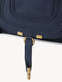 Petit sac double porté Marcie en cuir - Marine