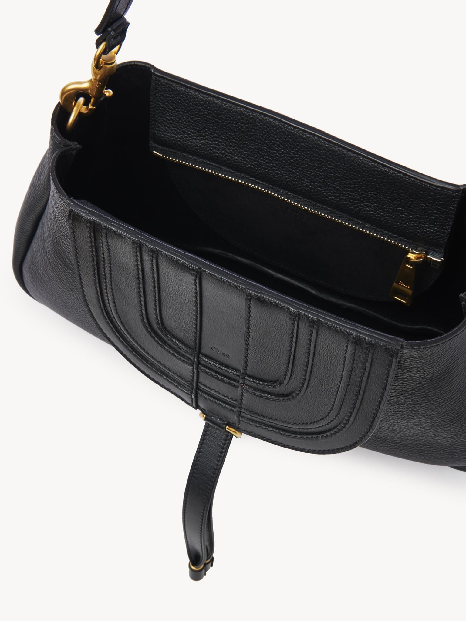 Sac baguette Marcie en cuir - Black