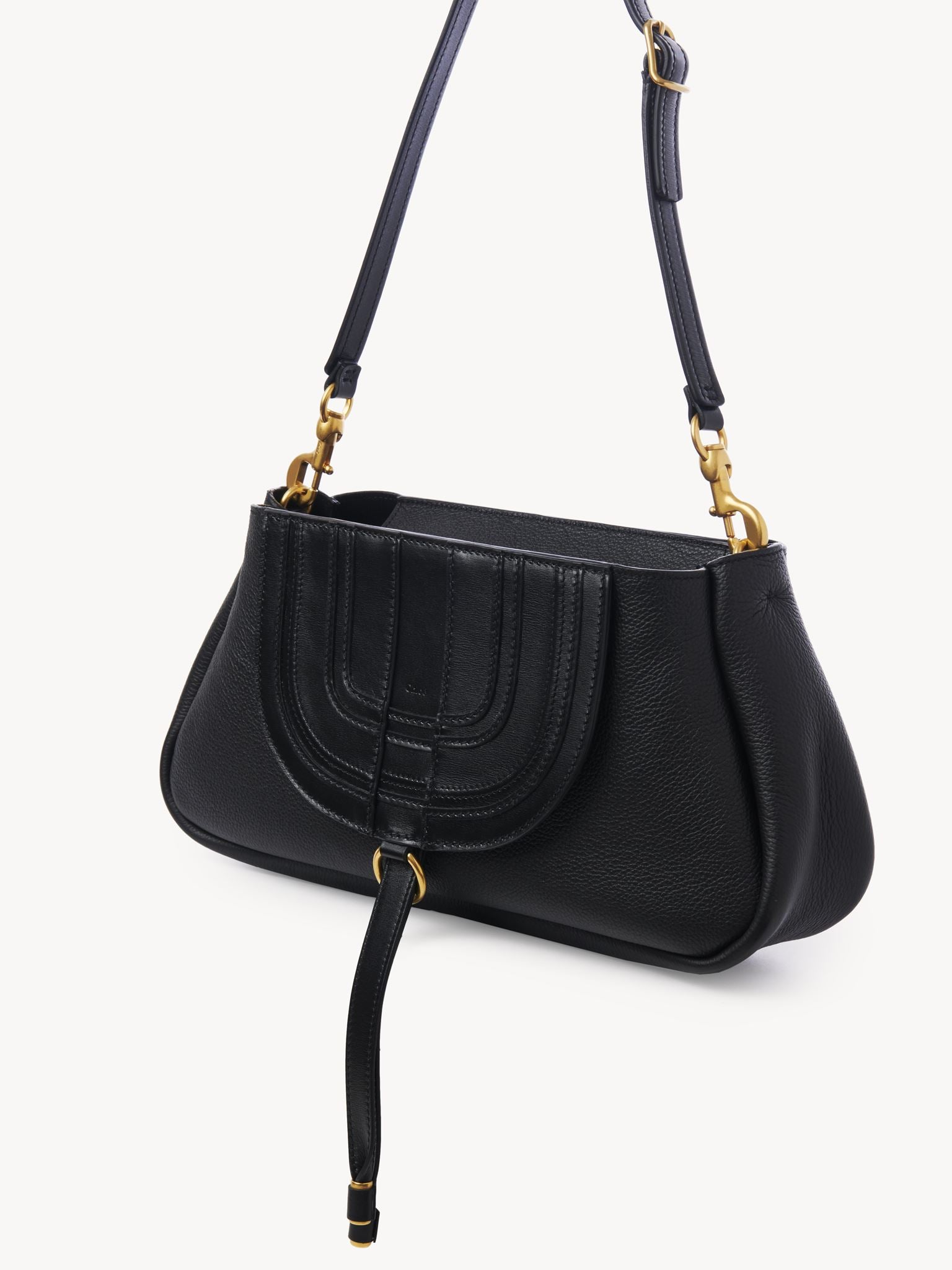 Sac baguette Marcie en cuir - Black