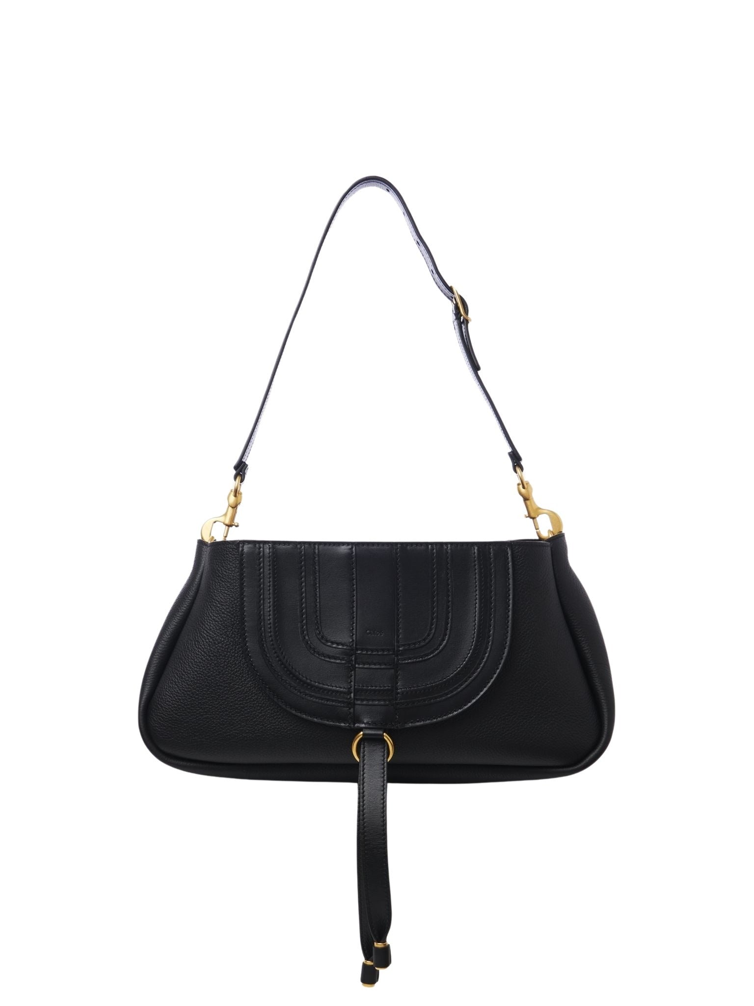 Sac baguette Marcie en cuir - Black