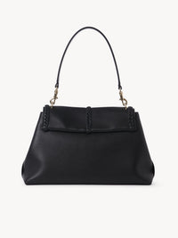 Sac souple porté épaule Penelope en cuir - Black