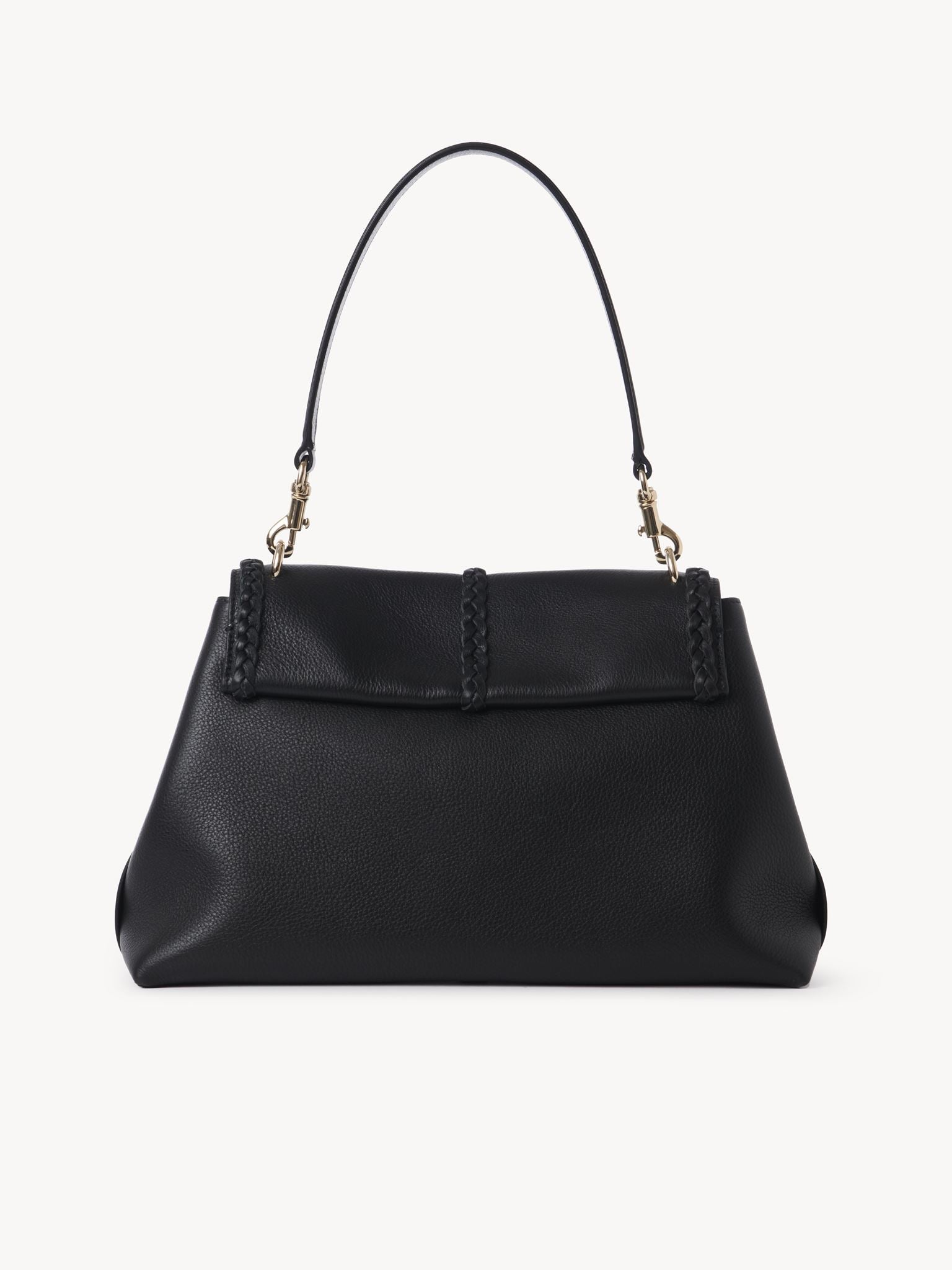 Sac souple porté épaule Penelope en cuir - Black