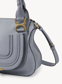 Petit sac double porté Marcie en cuir - Storm Blue