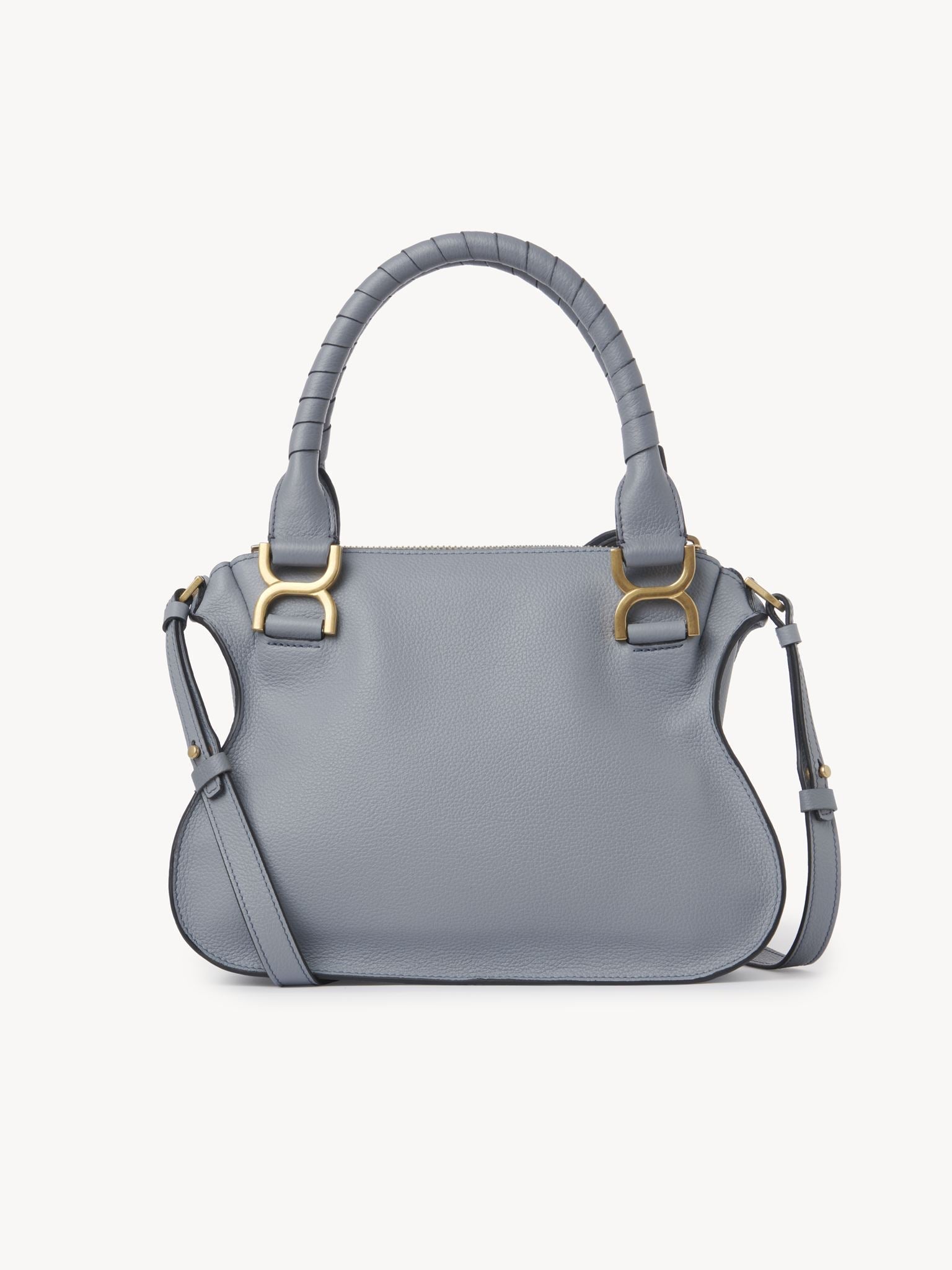 Petit sac double porté Marcie en cuir - Storm Blue