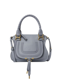 Petit sac double porté Marcie en cuir - Storm Blue