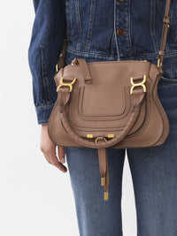 Petit sac double porté Marcie en cuir - Woodrose