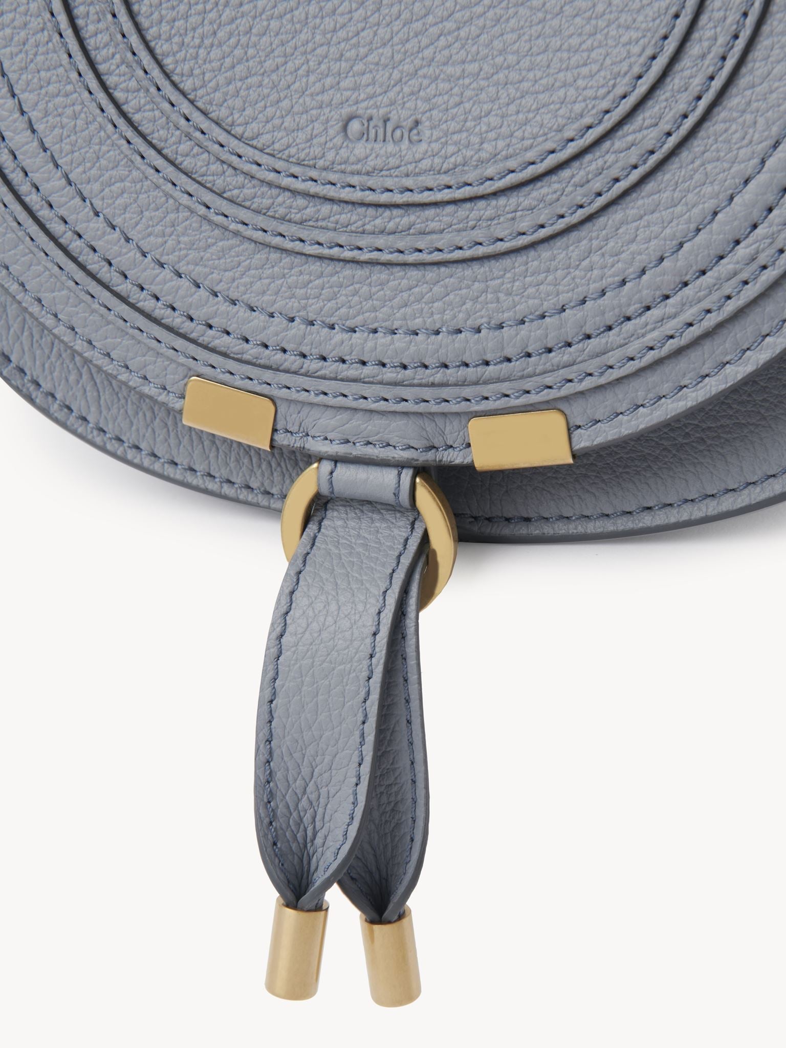 Petit sac porté épaule Marcie en cuir - Storm Blue