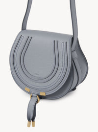Petit sac porté épaule Marcie en cuir - Storm Blue