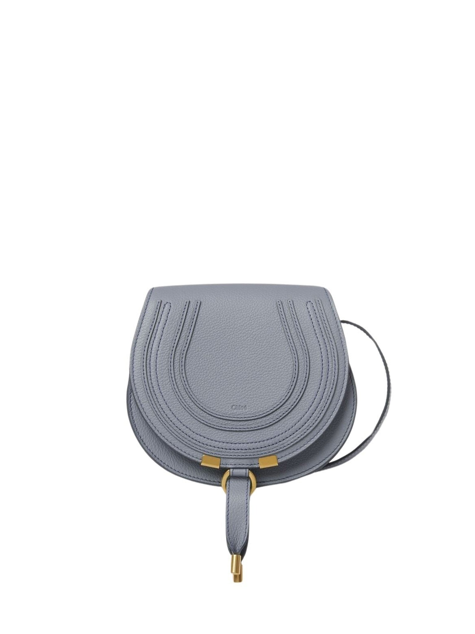 Petit sac porté épaule Marcie en cuir - Storm Blue