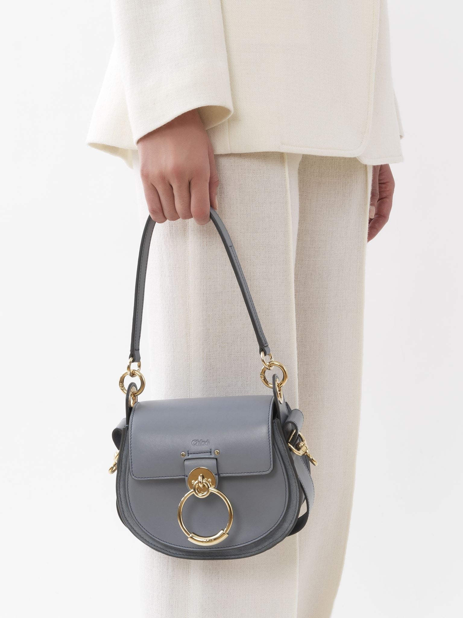 Petit sac Tess à bandoulière en cuir - Storm Blue