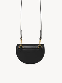 Mini sac demi-lune Marcie en cuir - Noir