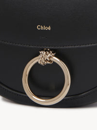 Petit sac porté épaule Arlène en cuir - Black