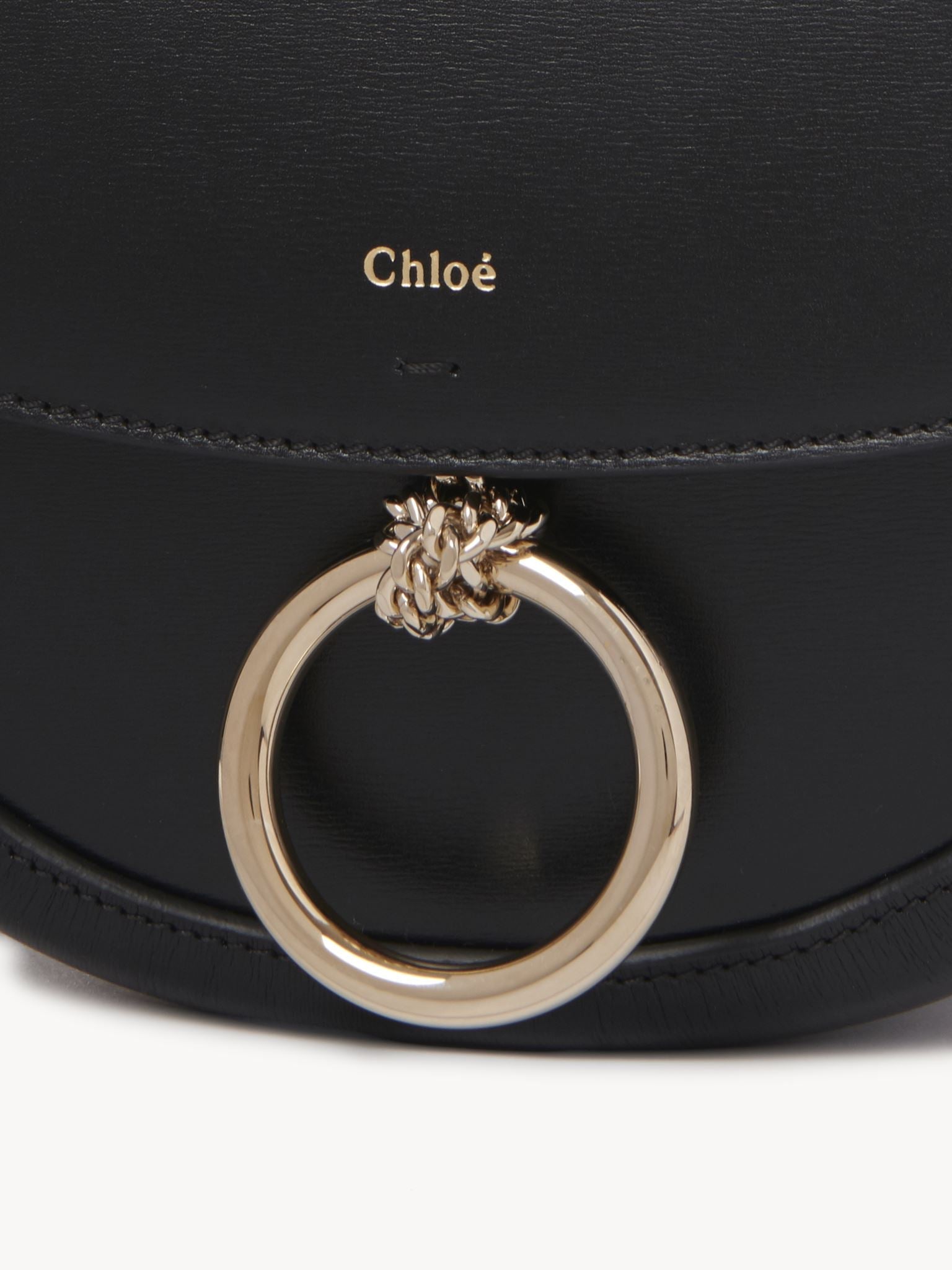Petit sac porté épaule Arlène en cuir - Black