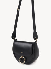 Petit sac porté épaule Arlène en cuir - Black