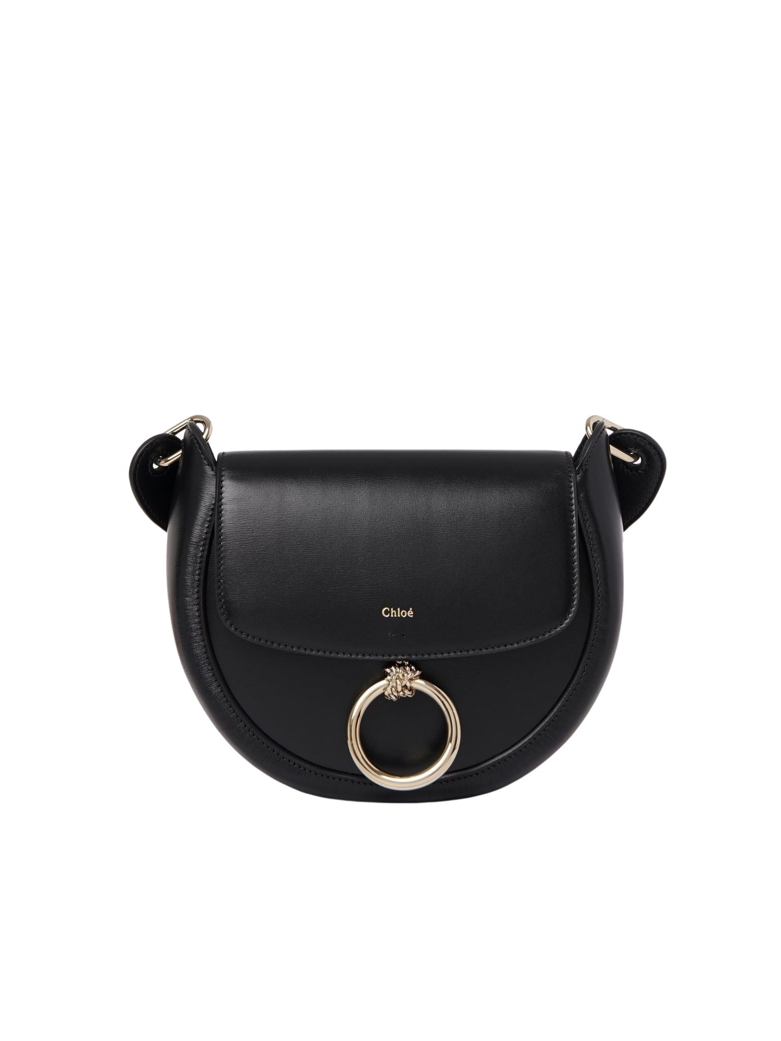 Petit sac porté épaule Arlène en cuir - Black