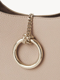 Petit sac hobo Arlène en cuir - Nomad Beige