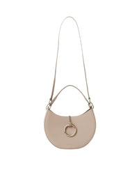 Petit sac hobo Arlène en cuir - Nomad Beige
