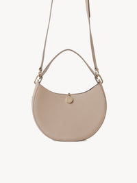 Petit sac hobo Arlène en cuir - Nomad Beige