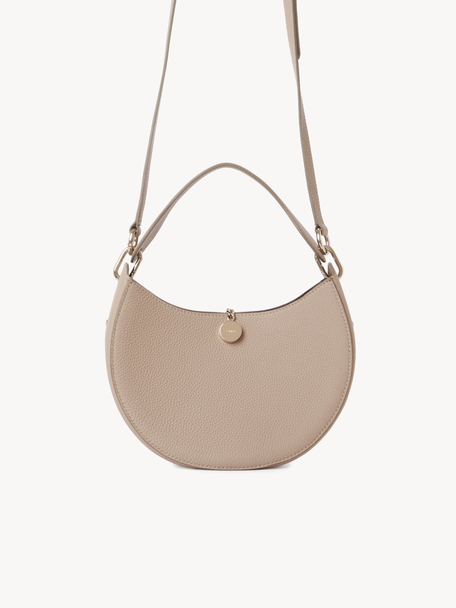 Petit sac hobo Arlène en cuir - Nomad Beige