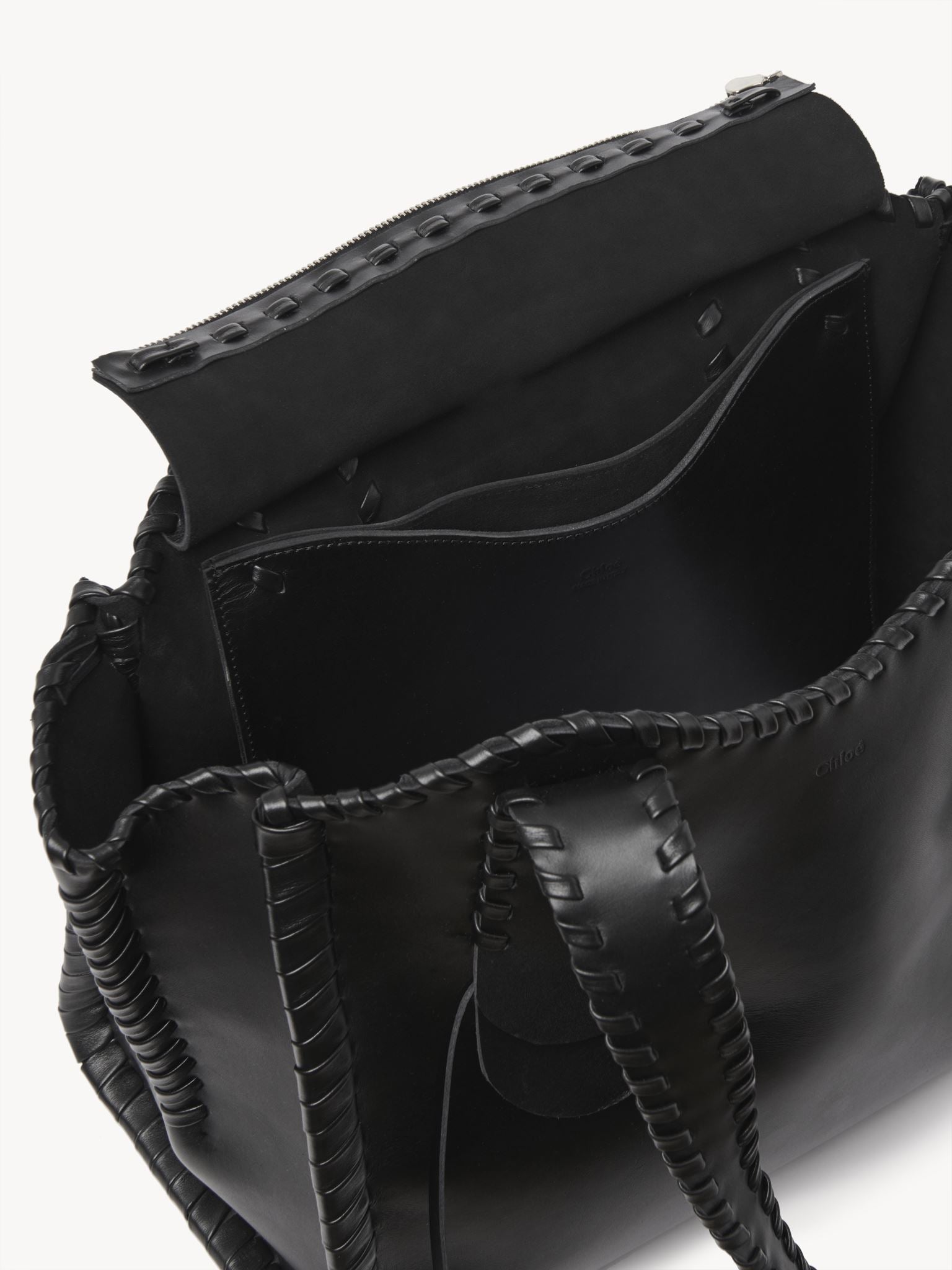 Sac cabas Mony en cuir - Black