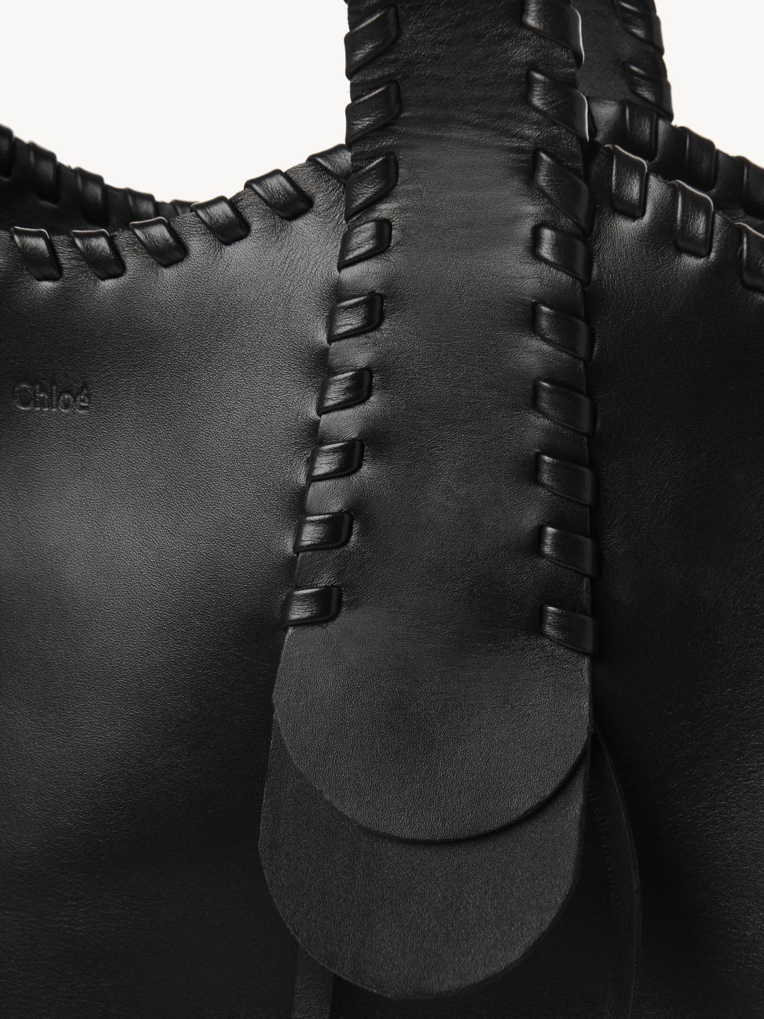 Sac cabas Mony en cuir - Black