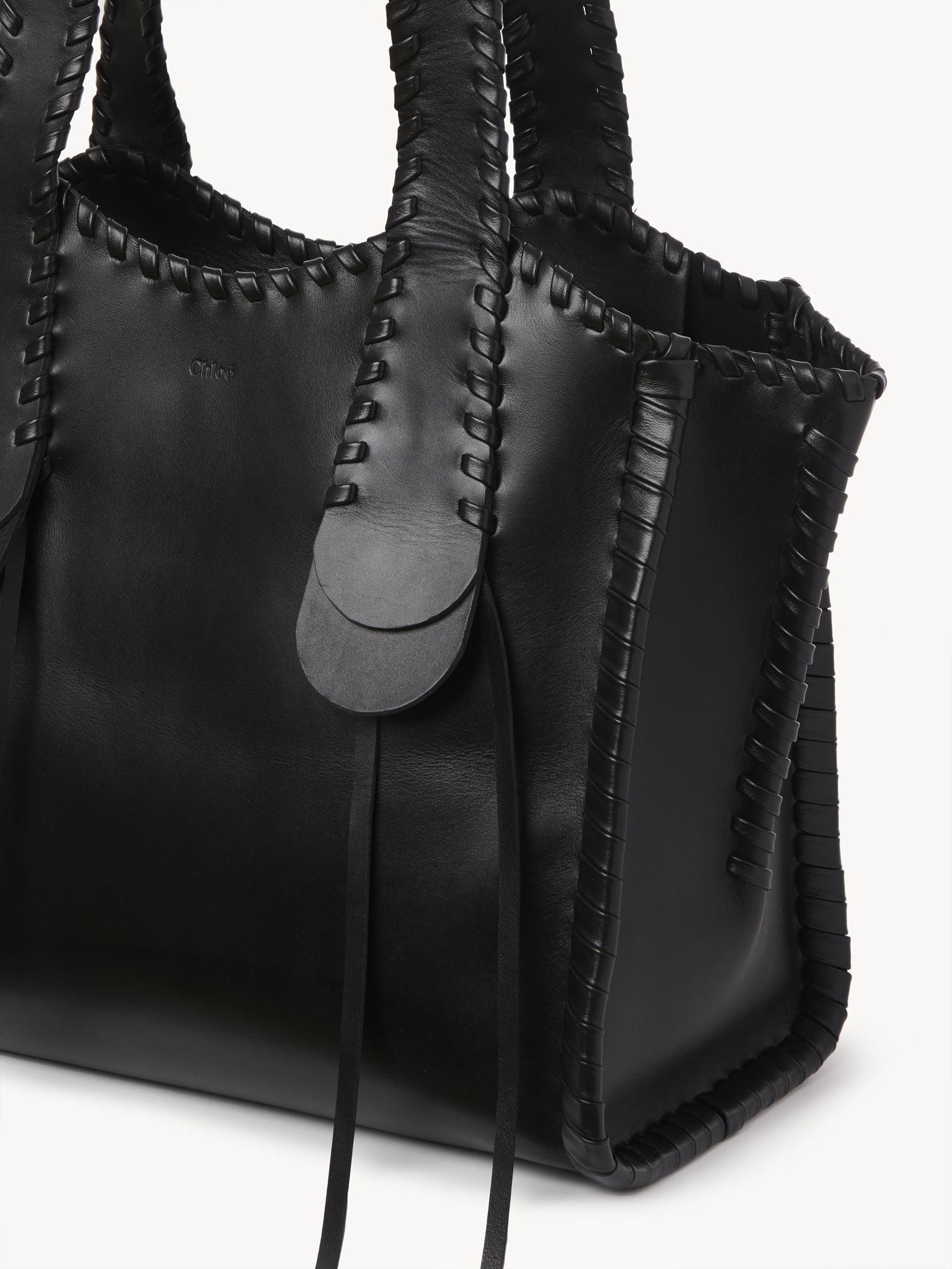 Sac cabas Mony en cuir - Black