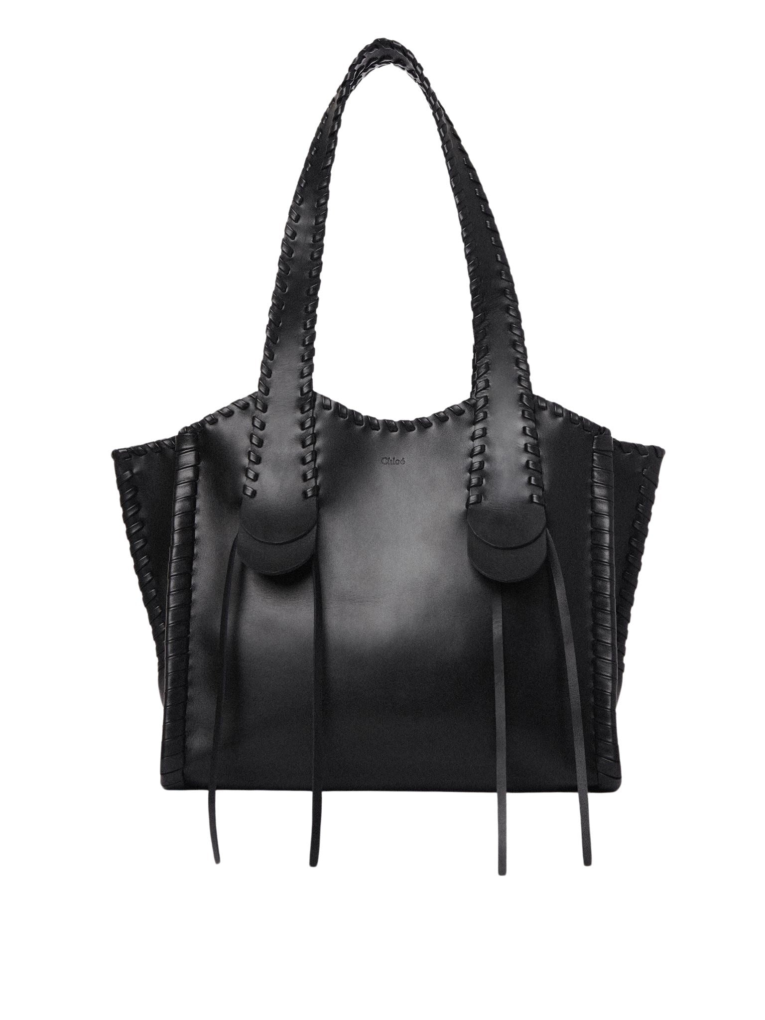 Sac cabas Mony en cuir - Black