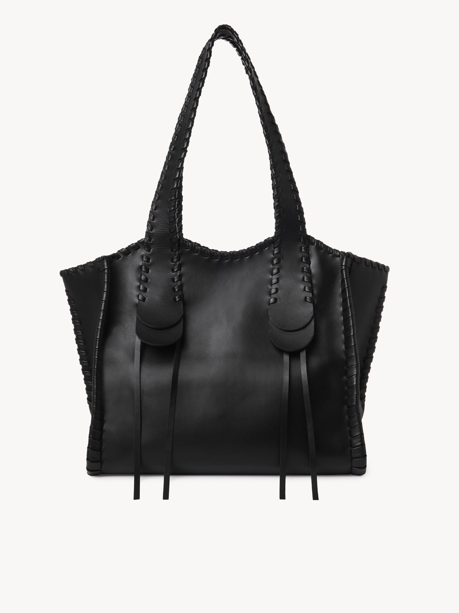 Sac cabas Mony en cuir - Black